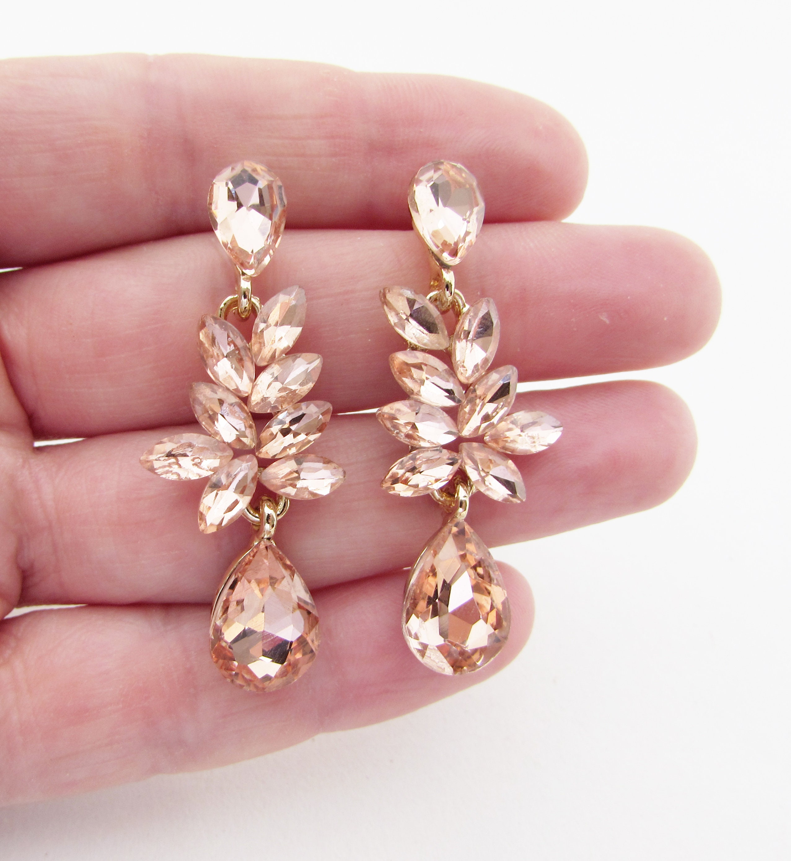 Orecchini A Goccia Con Fiocco E Cristalli - Argento E Rosa - Pendenti Vintage In Lega E Zirconi Per Donne E Ragazze