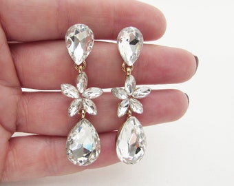 Clear Crystal Bridal Earrings: Elegant Wedding Jewelry