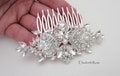 Art Deco Bridal Hair Comb: Silver Rhinestone & Pearl Wedding Hairpiece