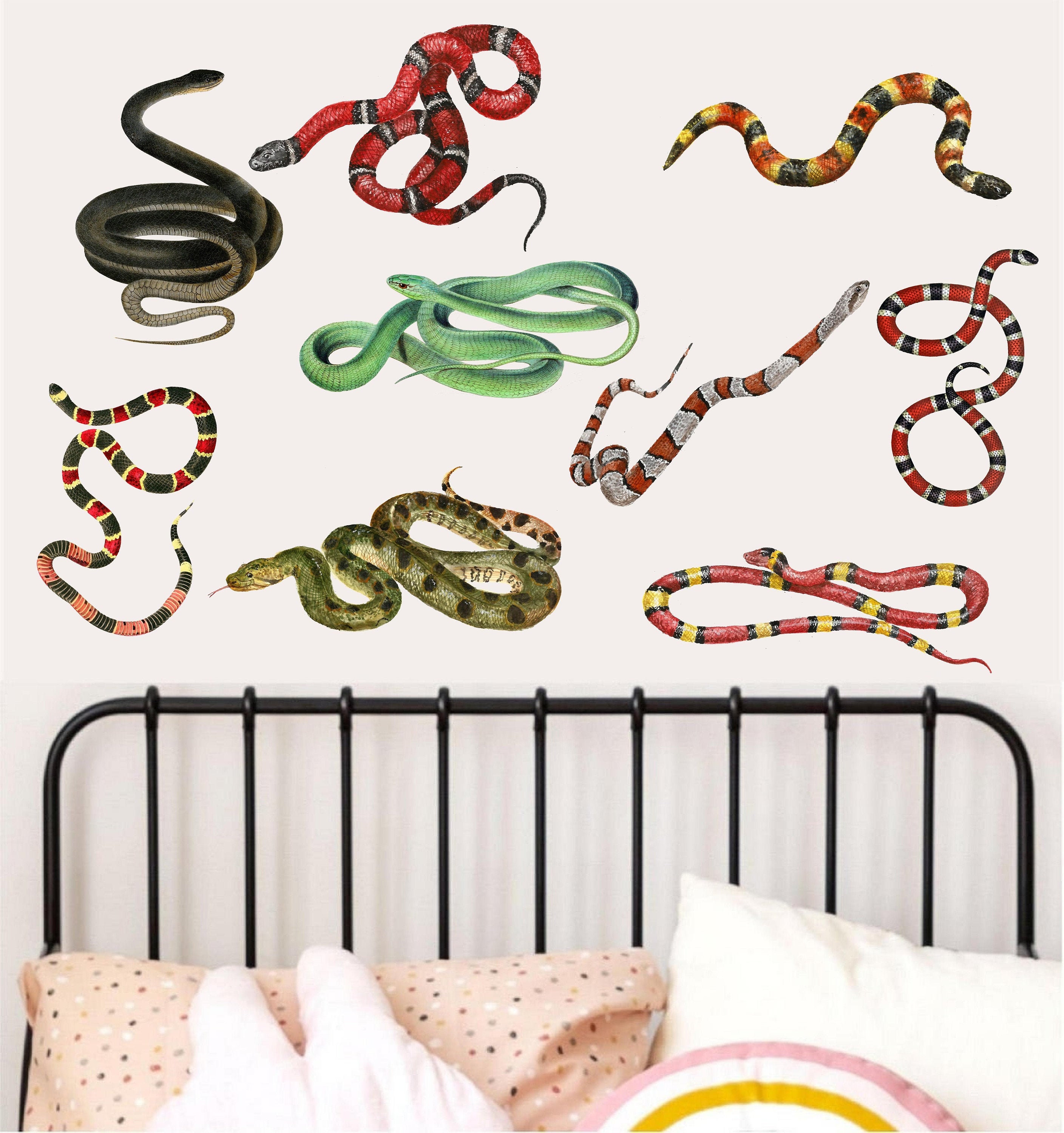Snakes wall decal sticker decor print wall art poster painting Etsy