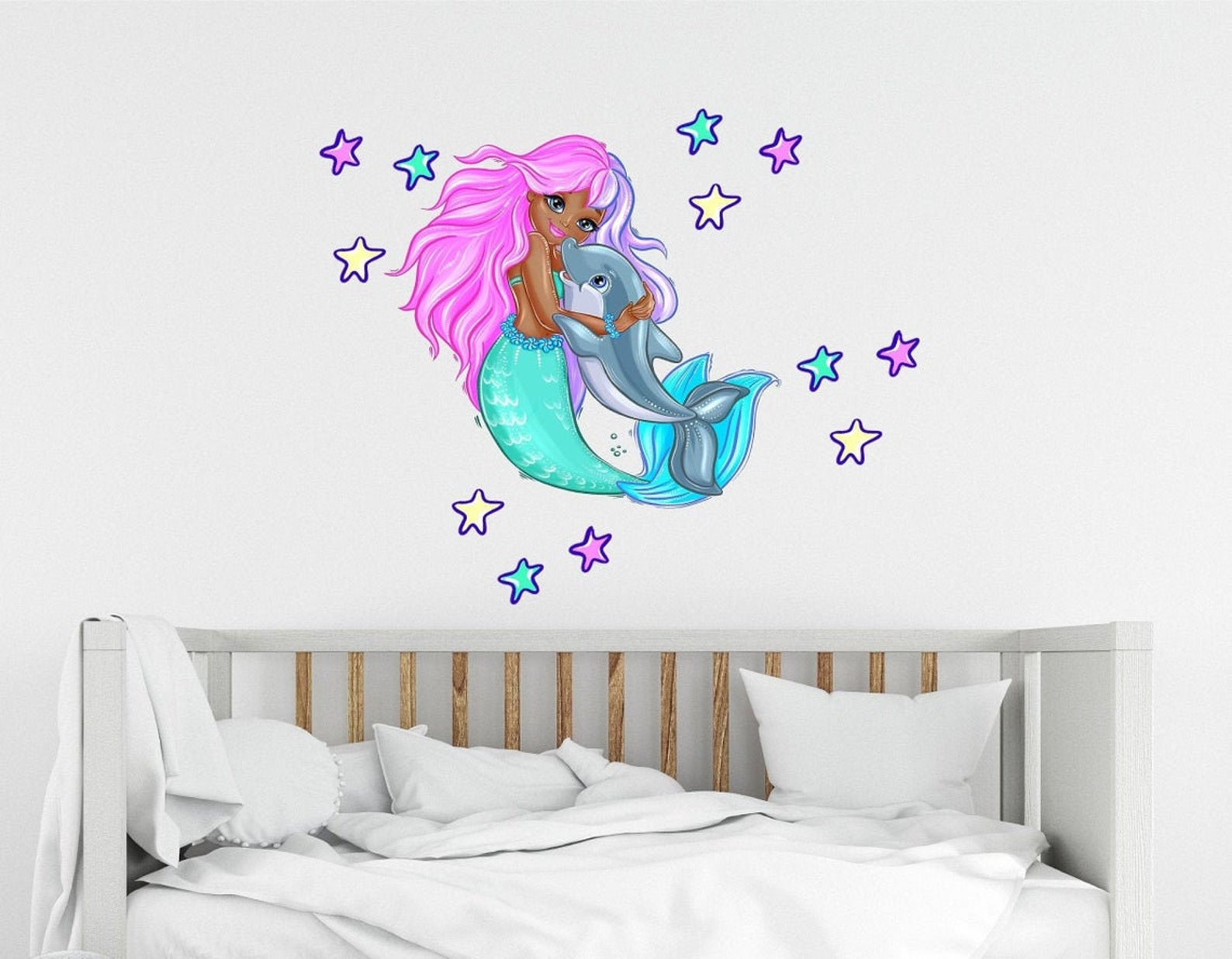 Mermaid wall decal stickers decor mermaid stickers tail wall Etsy