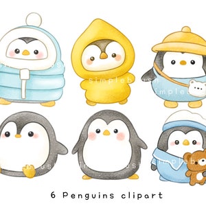 Clipart pingouin, clipart pingouin, pingouin dessiné à la main, clipart animaux de l'Arctique, clipart pingouin mignon, pingouin png, clipart pingouins simple