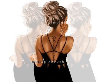 Clipart de fille de mode, clipart de mode, clipart de fille, png de fille de mode, illustration de fille, illustration de fille de mode, illustration de mode