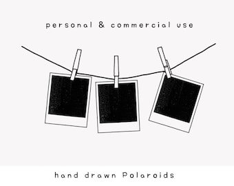 Polaroids clipart, frames clipart, frames, hand drawn frames, frame doodle, polaroid doodle, hand drawn polaroid, simple frame clipart