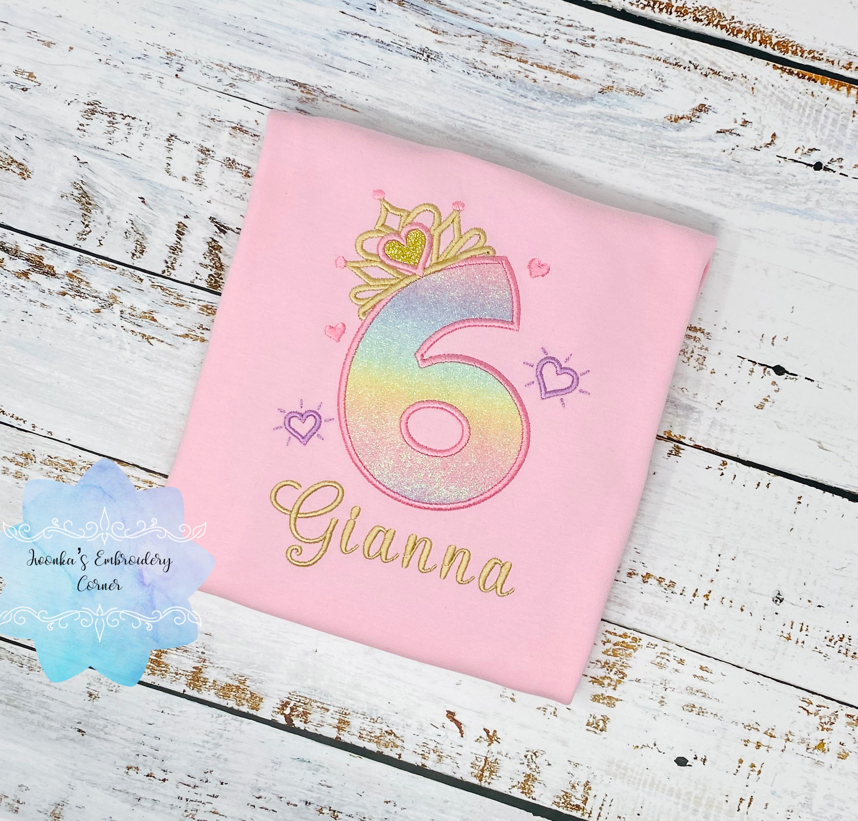 6. Geburtstag Shirt für Mädchen Prinzessin Geburtstag Shirt Etsy