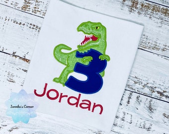 Dinosaur Birthday Shirt - Boys T-Rex Dinosaur Shirt - Three Rex Birthday - Boys Birthday Shirt - Dinosaur 3rd Birthday Shirt