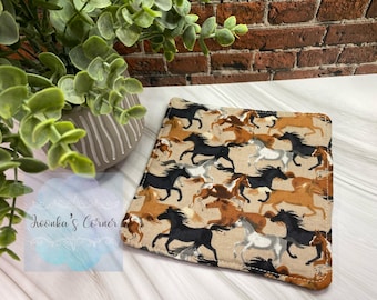 Running Horses Rubber Jar Opener Gripper, Jar Lid Opener, Fabric Jar Openers for Seniors, Jar Openers Handmade, Jar Gripper, Jar Opener Grip