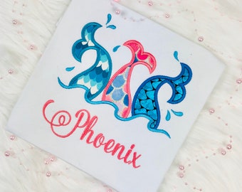 Mermaid Verjaardag Shirt / kleine zeemeermin shirt / 1e 2e 3e 4e verjaardag / Gepersonaliseerd shirt / Mermaid Glitter / Pink Mermaid / Any Age