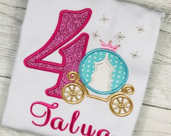 Princess Carriage Birthday shirt/Princess outfit/Princess party/girls 1st birthday/princess 1st outfit