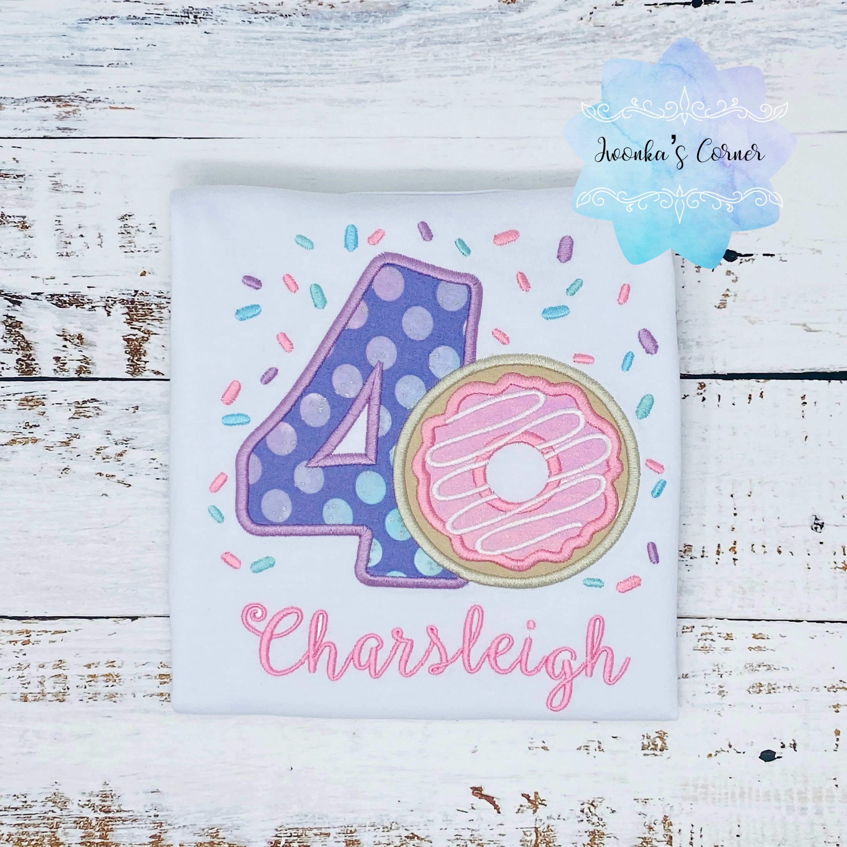 4. Geburtstag Mädchen Geburtstag mit Donut süße Etsy