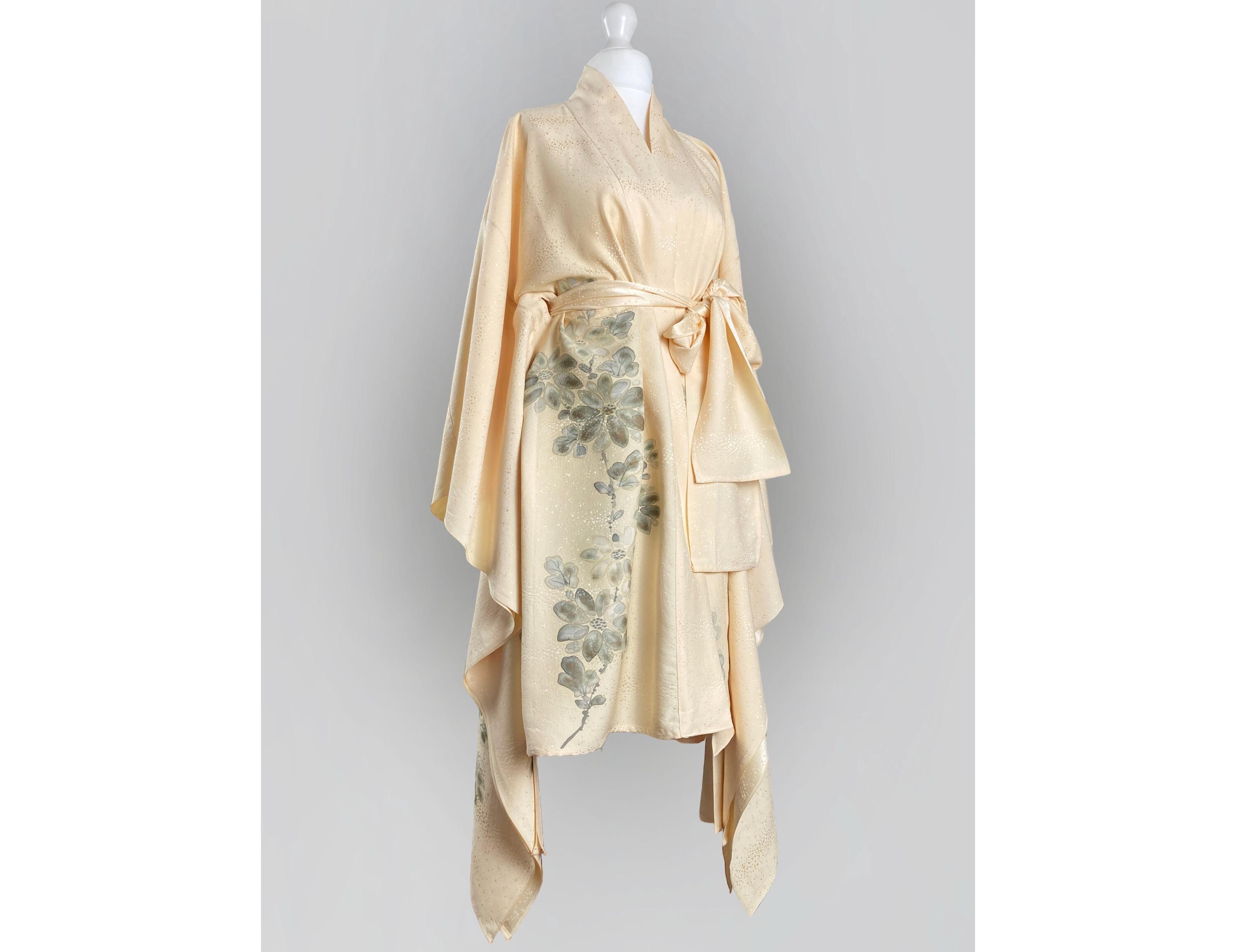 Cream Duster Jacket Unique Design Long Sleeve Hand