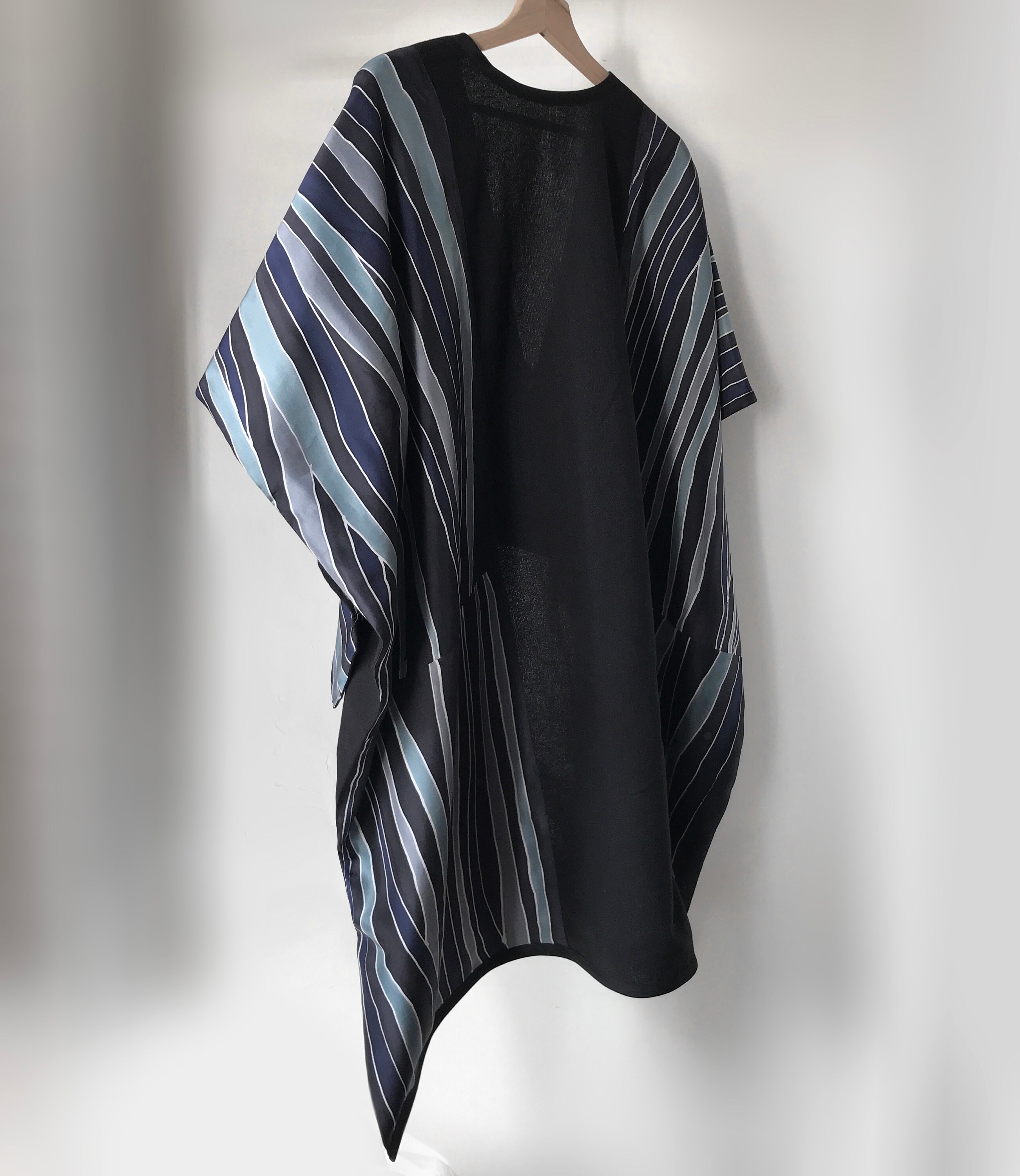 Silk Kimono Robe / Linen Jacket / Long Robe / Cape Coat / | Etsy