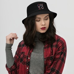 Ohio Flag Text Bucket Hat