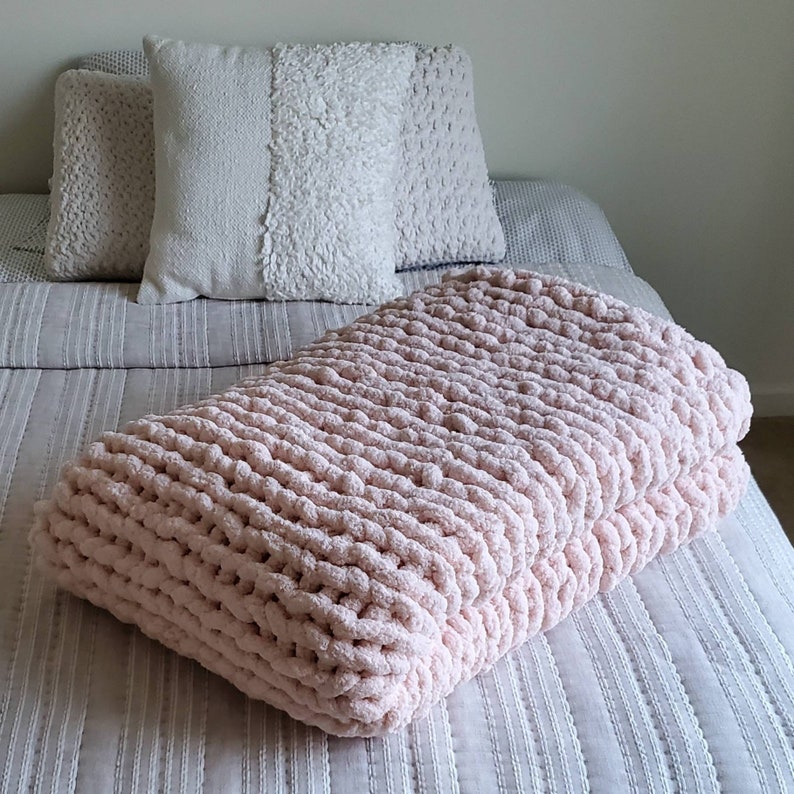Bliss Blanket Throw Soft Cozy Chunky Jumbo Yarn XL | Etsy