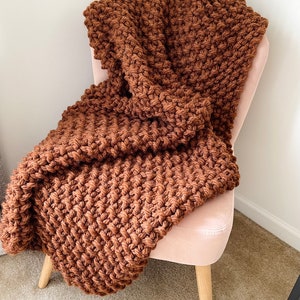 Ridgebury Throw Pumpkin Spice Chunky Knit Home Decor image 10