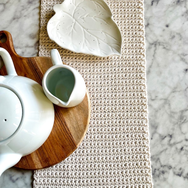 Knit Table Runner Etsy