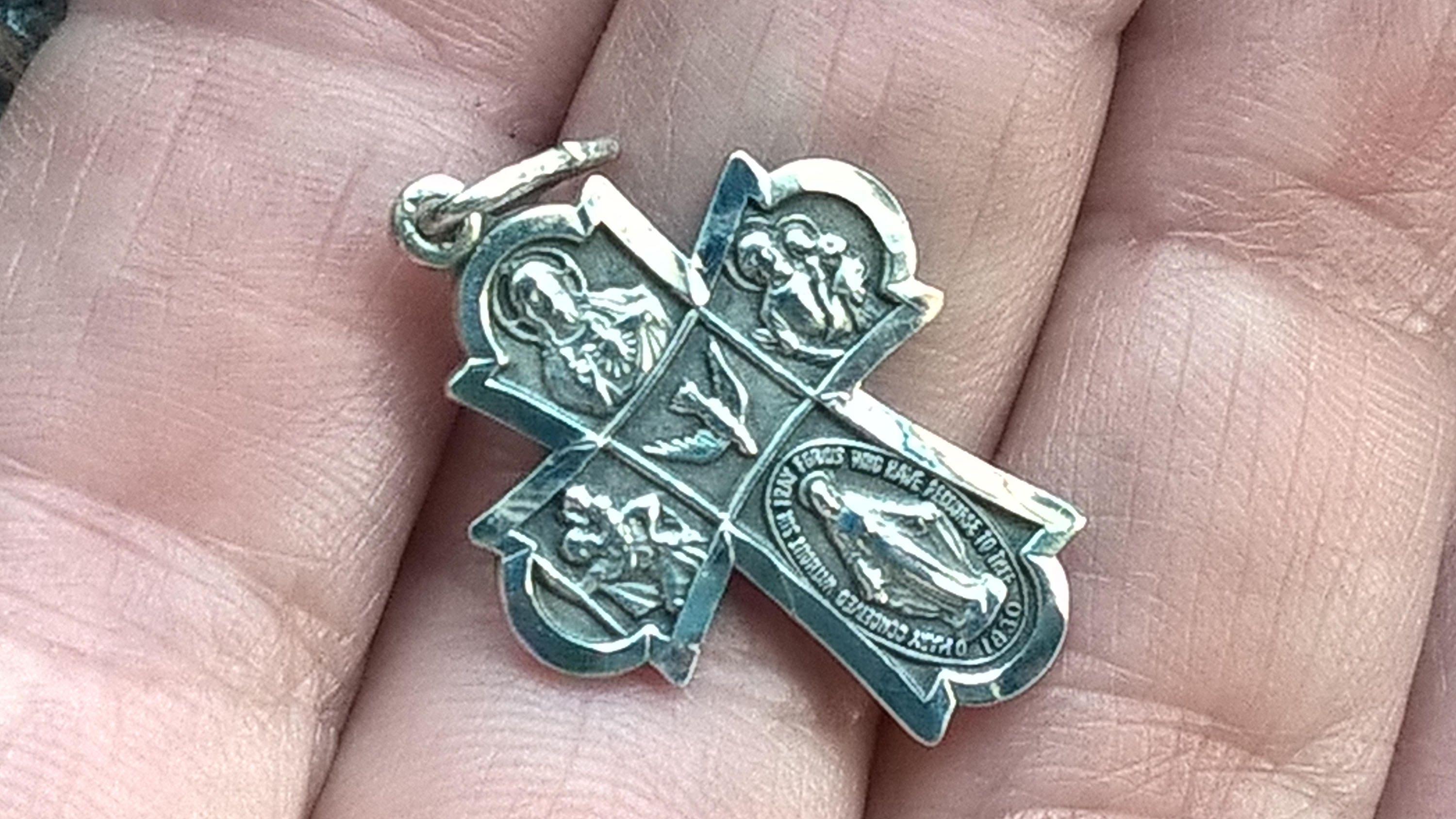 Antique Art Deco Sterling Silver Cross - Etsy