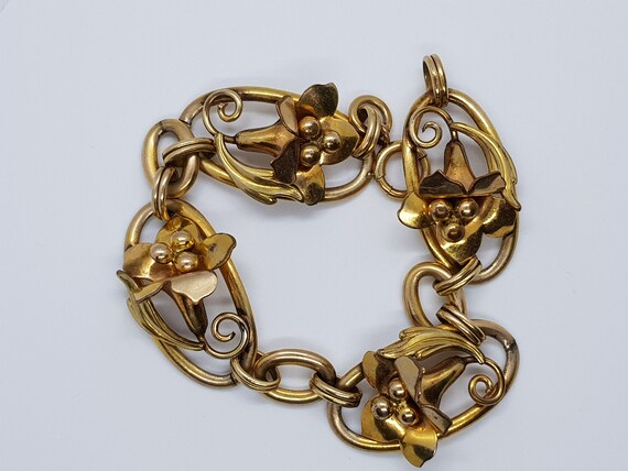 Antique Art Nouveau 12 K GF Lilien Bracelet - image 3