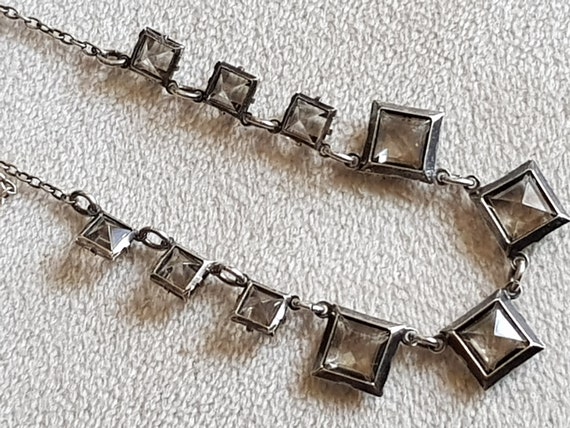 Antique 1920's Art Deco Sterling Silver Square Sm… - image 7