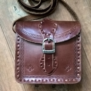 Vintage ZARA Brown Boho Style Square Bag