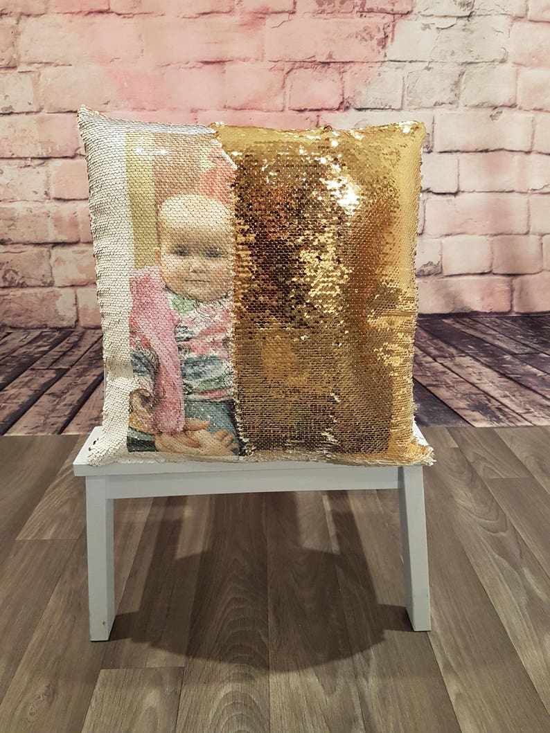 Sequin reveal cushion Photo cushions Mermaid sequin Etsy