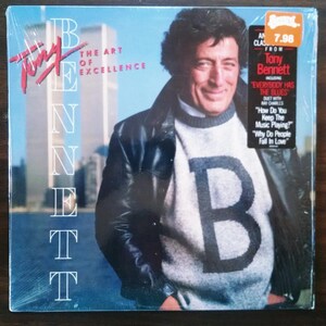 Tony Bennett Jazz LP, Pristine!  80s Vintage Vinyl Record Album Art of Excellence. 10 Songs Piano Trio, Superb Condition! Classic Jazz Gift