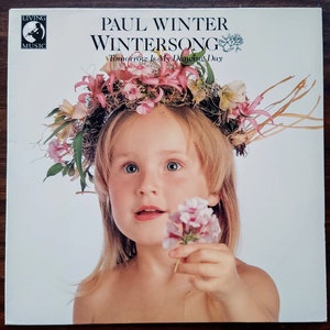 Paul Winter Christmas LP, Pristine! Vintage Vinyl Record Album Wintersong, New Age 80s Jazz Holiday Music Cherry Tree Carol, Bach Jesu Joy