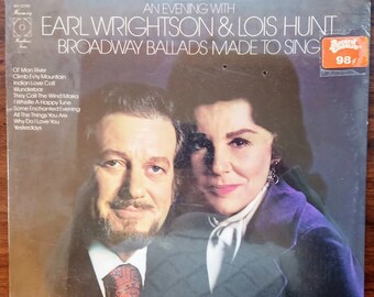 SEALED Broadway LP, Vintage Vinyl Record Album Earl Wright Lois Hunt. Climb Evry Mountain, Old Man River. Great Duo, Musical Theatre Gift!