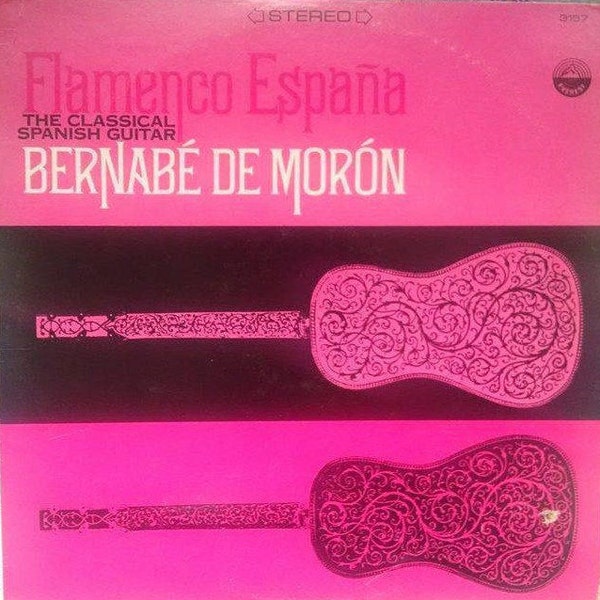 Flamenco LP, Test Played! 50s Vintage Vinyl Record Album Spanish Classical Guitar Great Bernabé De Morón. Beautiful! Classical music gift!