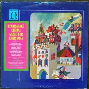 Renaissance Christmas LP, Superb! 60s Vintage Vinyl Record Album Choral Music in Latin, German. Adorable Art, Classical Music Christmas Gift