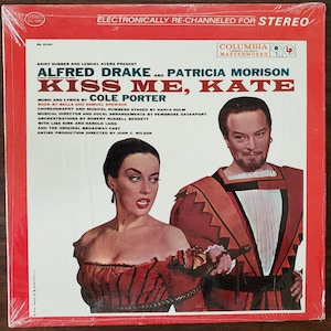 Kiss Me Kate LP, Gorgeous! Vintage Vinyl Record of Cole Porter Show, Original Broadway Cast. Original Shrink, Sleeve. Musical Theatre Gift!