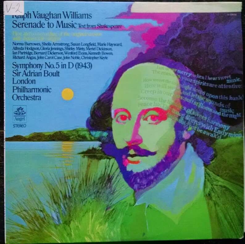 Ralph Vaughan Williams LP Shakespeare Serenade To Music Etsy