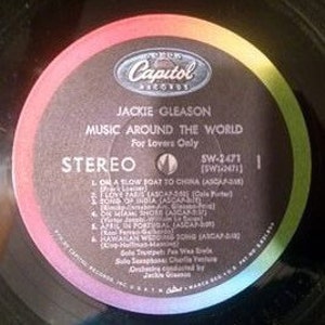 Jackie Gleason LP, Test Played 60s Vintage Vinyl Record Album Music Around the World. Manga original, arte fresco. Regalo retro de despedida de soltero imagen 4