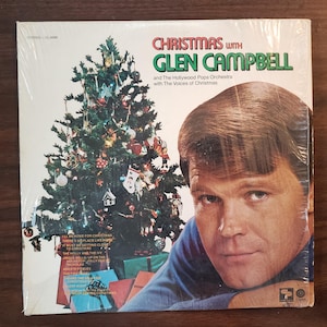 Glen Campbell Christmas Vinyl LP: 1970s Capitol Records, Original Shrink