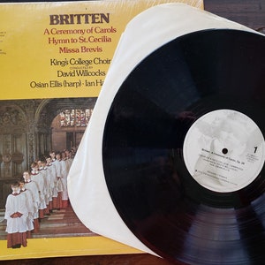 PRISTINE Britten Ceremony of Carols LP, Vintage Vinyl Record Album, King's College Cambridge. Orig Shrink, Classical Music Christmas Gift image 3