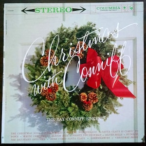 Christmas with Conniff LP, Superb! 50s Vintage Vinyl Record Album Nostalgic Retro Rudolph Frosty Snowman Silver Bells Jingle Bells. Lovely!