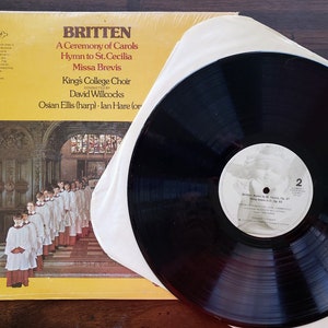 PRISTINE Britten Ceremony of Carols LP, Vintage Vinyl Record Album, King's College Cambridge. Orig Shrink, Classical Music Christmas Gift image 4