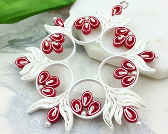 Unique Christmas tree ornaments, Paper quilling art, Modern Christmas decorations, Unique christmas bauble, Employee Christmas gifts