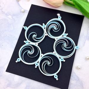 Modern Christmas decorations, Unique Christmas tree ornaments, Employee Christmas gifts, Paper quilling art, Unique christmas bauble image 1