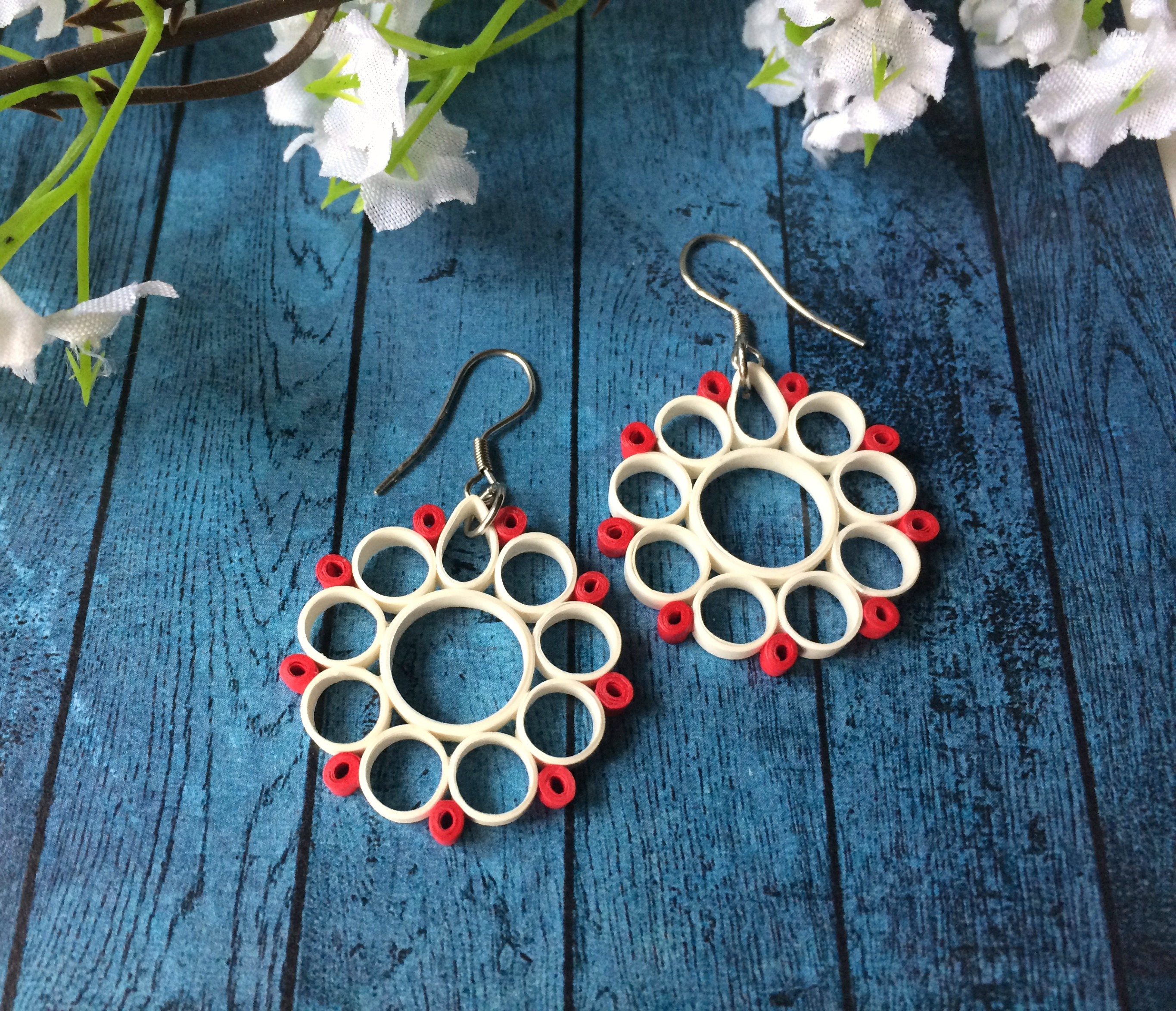 Quilling Paper Flower Earrings | Pandahall Inspiration Projects