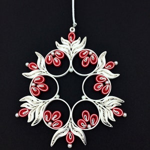 Unique Christmas tree ornaments, Paper quilling art, Modern Christmas decorations, Unique christmas bauble, Employee Christmas gifts image 5