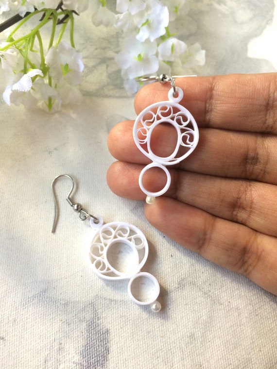 Rain 1 Concentric Circles Dangle Earrings