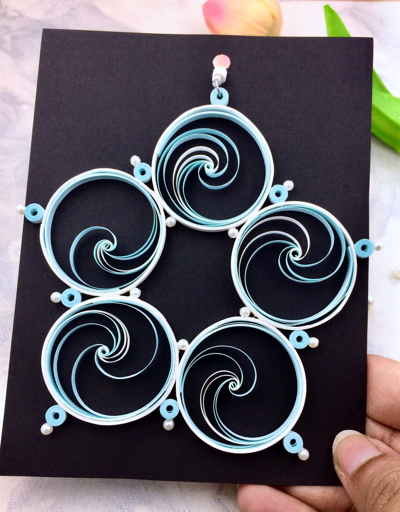 Modern Christmas decorations, Unique Christmas tree ornaments, Employee Christmas gifts, Paper quilling art, Unique christmas bauble image 7