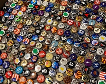 100 Beer Bottle Caps [[Assorted]] NO DENTS Beer Bottle Caps, Bottle Cap Lot for Craft Supplies, Beer Bottle Cap Assortment, Craft Bottle Cap