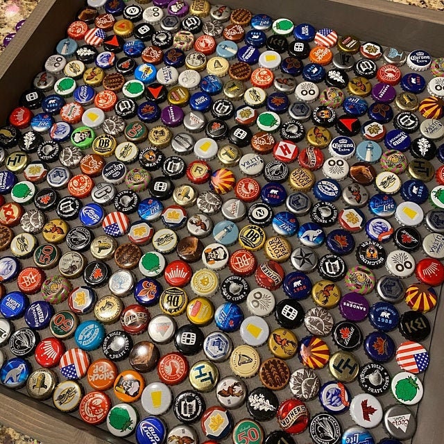 Beer Metal Caps Washed and Dried NO DENTS Crafts 100  Crown Bottle Tops 