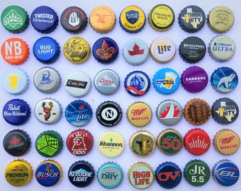 Assorted Beer Bottle Caps, Undented Craft Supplies