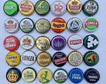 25 ((Eastern European Mixed)) Beer Bottle Caps, Bottle Caps, Great for Beer Map or Craft Supplies, Beer Bottle Caps, Craft Beer