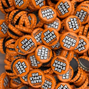 500 [NO DENTS] ((Sprecher Hard Apple Pie)) Orange Soda Cider Beer Bottle Caps
