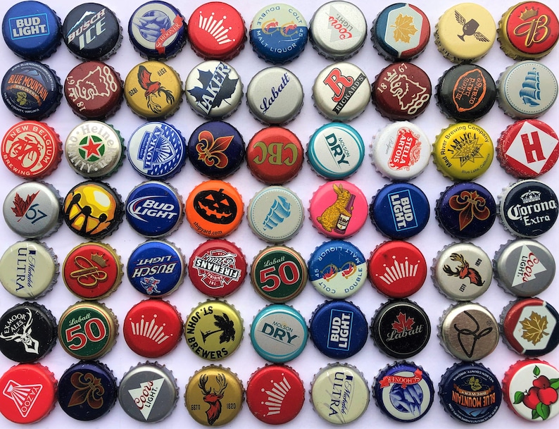 Beer Bottle Caps assorted NO DENTS Beer Bottle Caps Etsy Canada