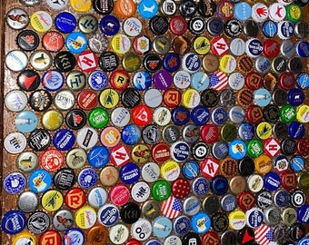 200 [[Assorted]] NO DENTS! Beer Bottle Caps, Bottle Cap Lot for Craft Supplies, Beer Bottle Cap Assortment, Beer Map Caps, Craft Bottle Caps